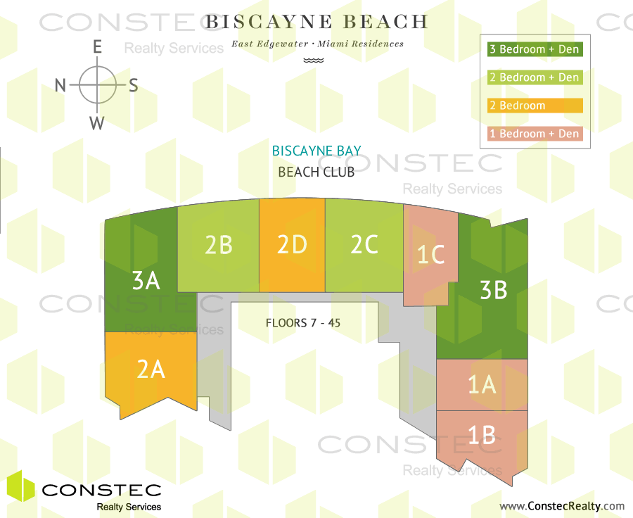 Biscayne Beach Site/Key Plan